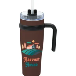 Colorful Buda Mug with Straw - 30 oz.