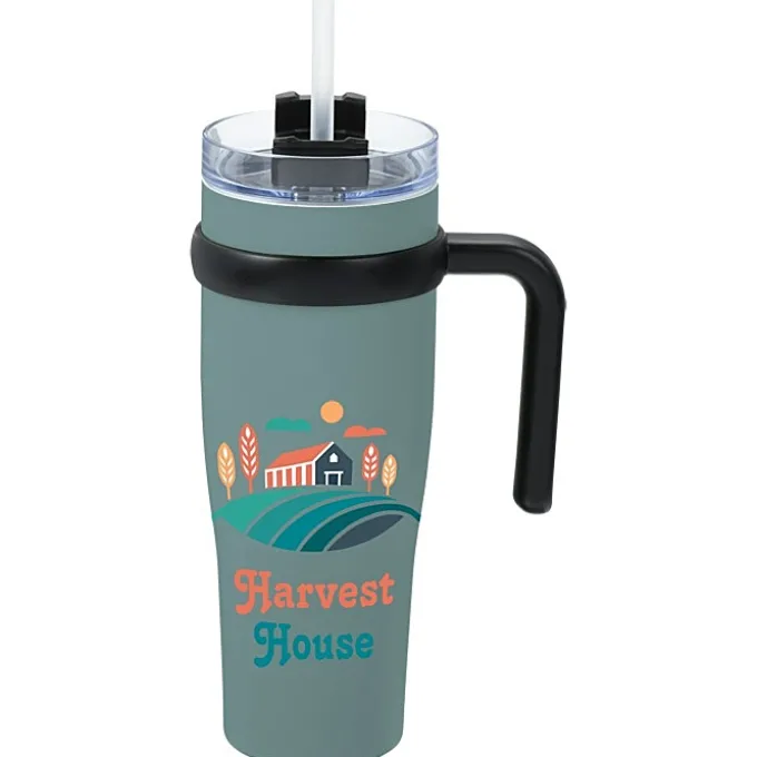 Colorful Buda Mug with Straw - 30 oz.