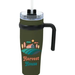 Colorful Buda Mug with Straw - 30 oz.