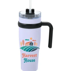 Colorful Buda Mug with Straw - 30 oz.
