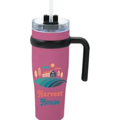 Colorful Buda Mug with Straw - 30 oz.
