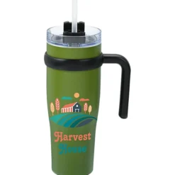 Colorful Buda Mug with Straw - 30 oz.