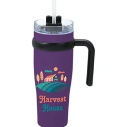 Colorful Buda Mug with Straw - 30 oz.