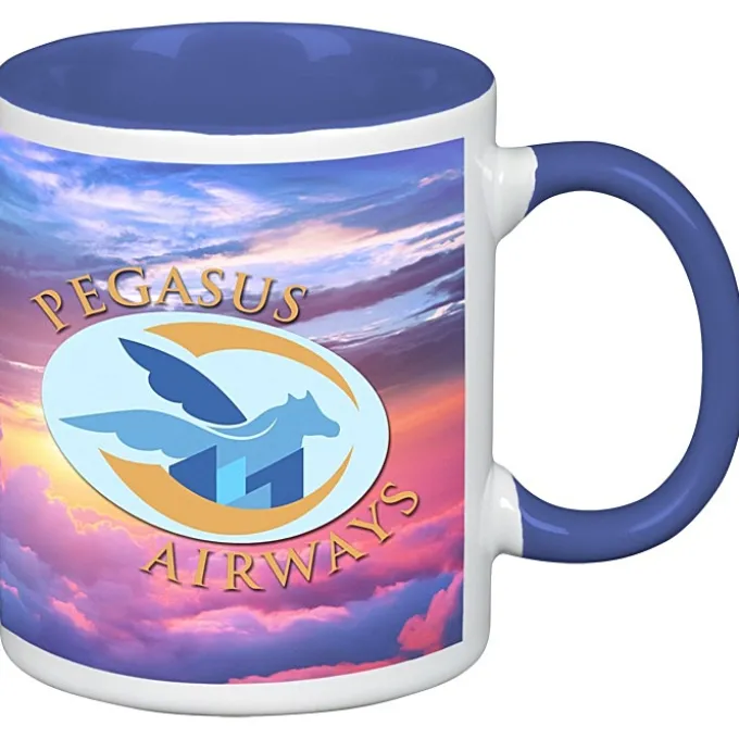 Color Handle Ceramic Mug - 11 oz - Full Color