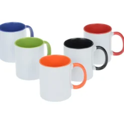 Color Handle Ceramic Mug - 11 oz - Full Color