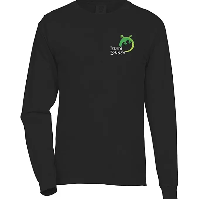 Comfort Colors Garment-Dyed 6.1-oz LS T-Shirt - Embroidered
