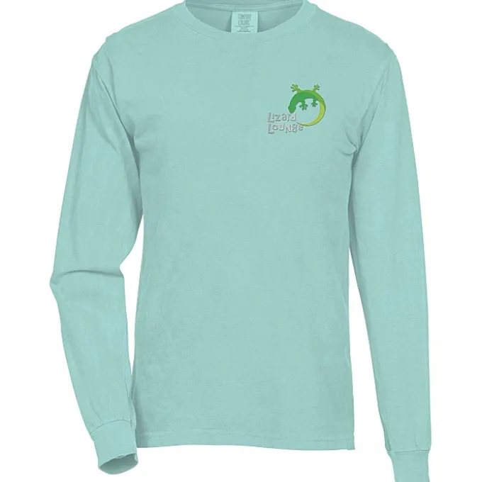 Comfort Colors Garment-Dyed 6.1-oz LS T-Shirt - Embroidered