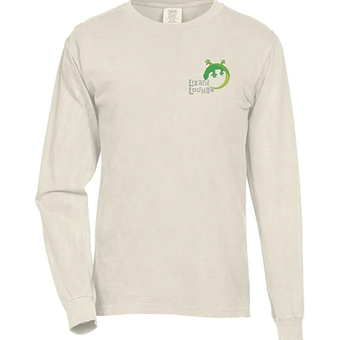 Comfort Colors Garment-Dyed 6.1-oz LS T-Shirt - Embroidered