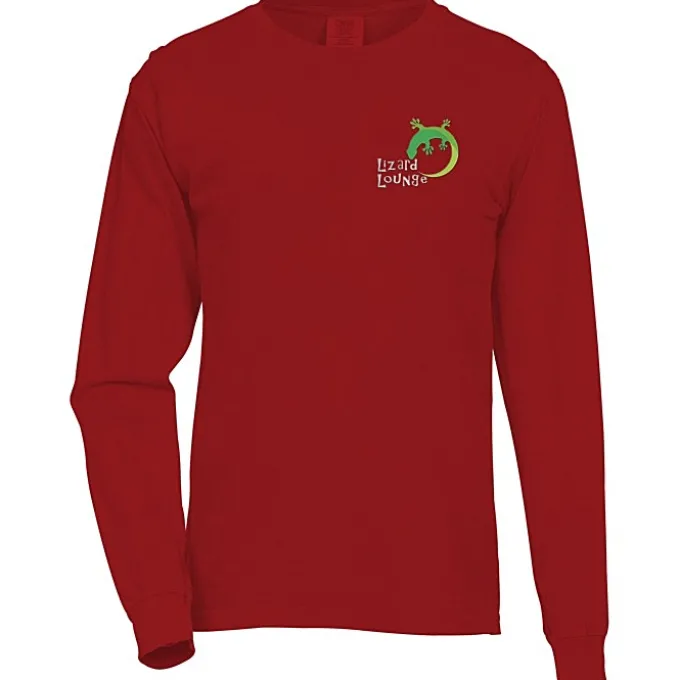Comfort Colors Garment-Dyed 6.1-oz LS T-Shirt - Embroidered