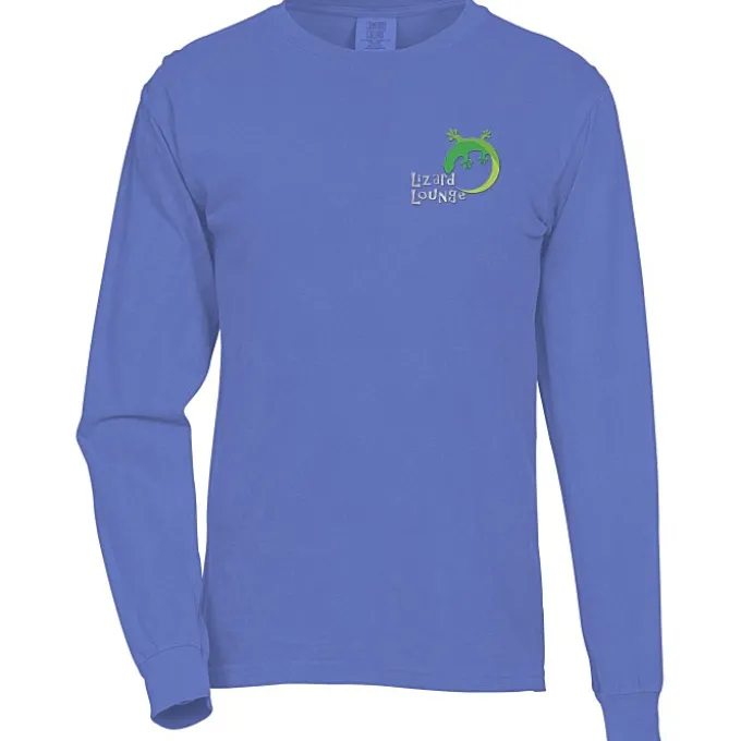 Comfort Colors Garment-Dyed 6.1-oz LS T-Shirt - Embroidered