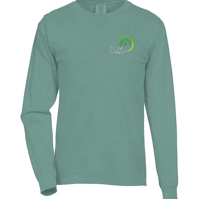 Comfort Colors Garment-Dyed 6.1-oz LS T-Shirt - Embroidered