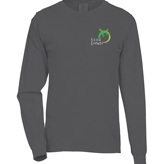Comfort Colors Garment-Dyed 6.1-oz LS T-Shirt - Embroidered