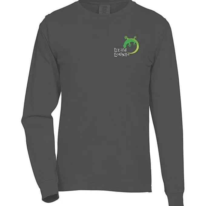 Comfort Colors Garment-Dyed 6.1-oz LS T-Shirt - Embroidered