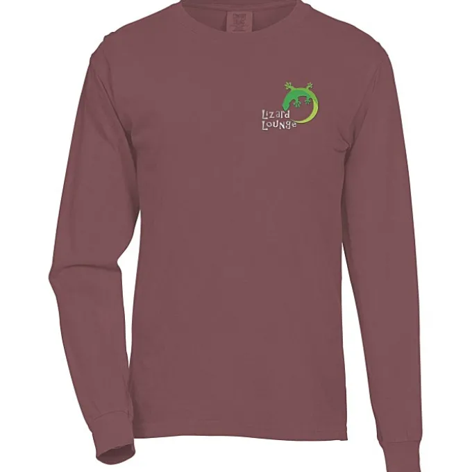 Comfort Colors Garment-Dyed 6.1-oz LS T-Shirt - Embroidered