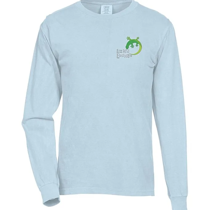 Comfort Colors Garment-Dyed 6.1-oz LS T-Shirt - Embroidered