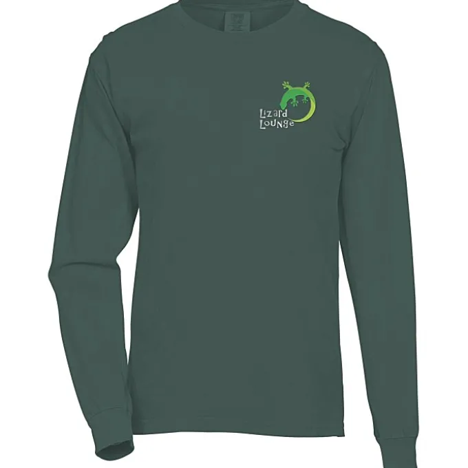 Comfort Colors Garment-Dyed 6.1-oz LS T-Shirt - Embroidered