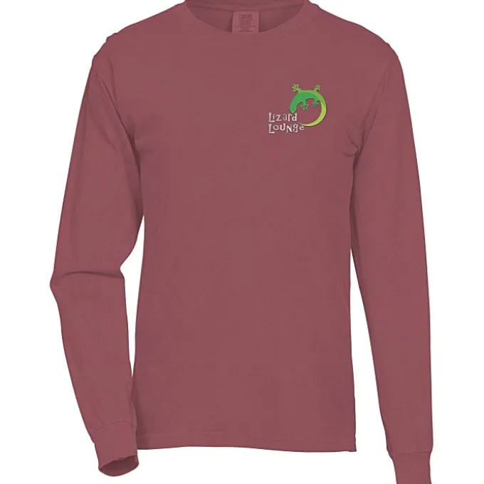 Comfort Colors Garment-Dyed 6.1-oz LS T-Shirt - Embroidered