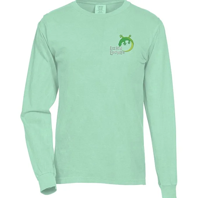Comfort Colors Garment-Dyed 6.1-oz LS T-Shirt - Embroidered