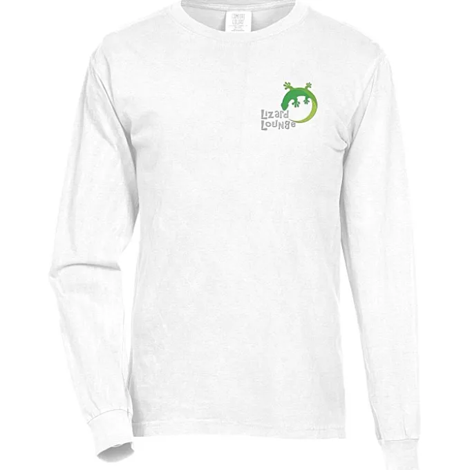 Comfort Colors Garment-Dyed 6.1-oz LS T-Shirt - Embroidered