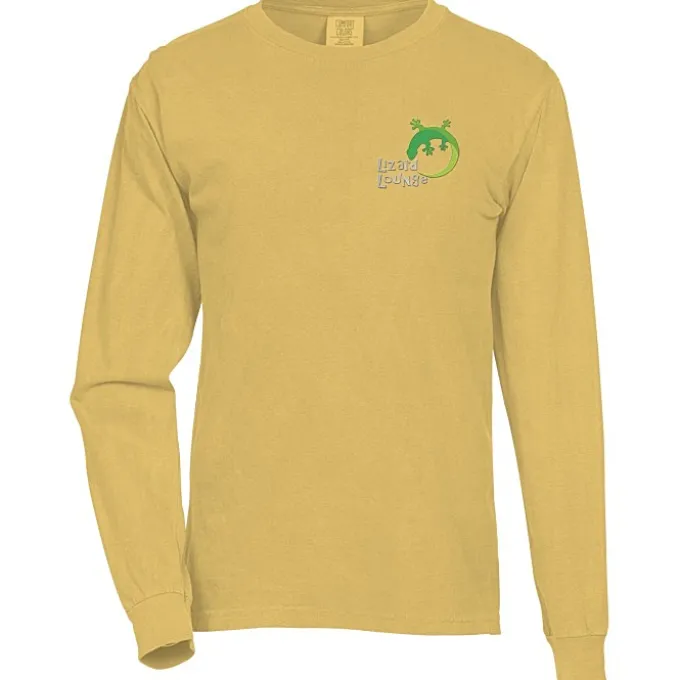 Comfort Colors Garment-Dyed 6.1-oz LS T-Shirt - Embroidered