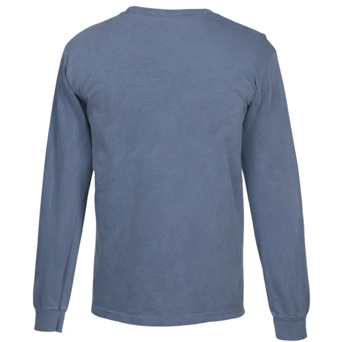 Comfort Colors Garment-Dyed 6.1-oz LS T-Shirt - Embroidered