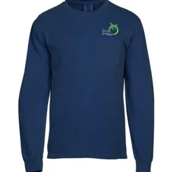 Comfort Colors Garment-Dyed 6.1-oz LS Pocket T-Shirt - Embroidered