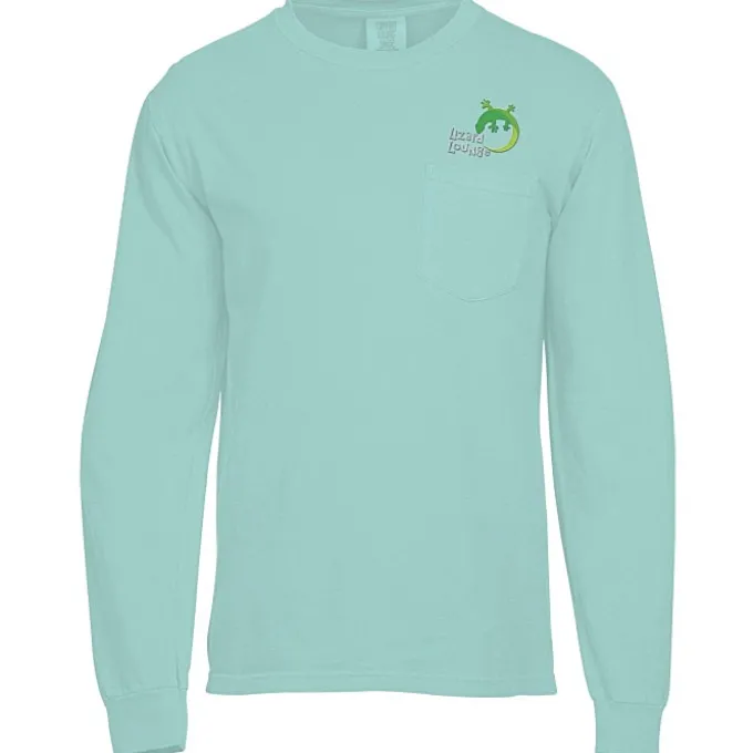 Comfort Colors Garment-Dyed 6.1-oz LS Pocket T-Shirt - Embroidered