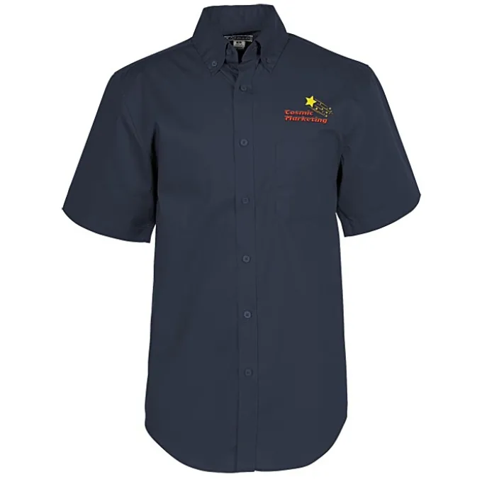 Comfort Stretch Short Sleeve Poplin Shirt - Men's