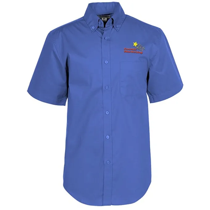 Comfort Stretch Short Sleeve Poplin Shirt - Men's