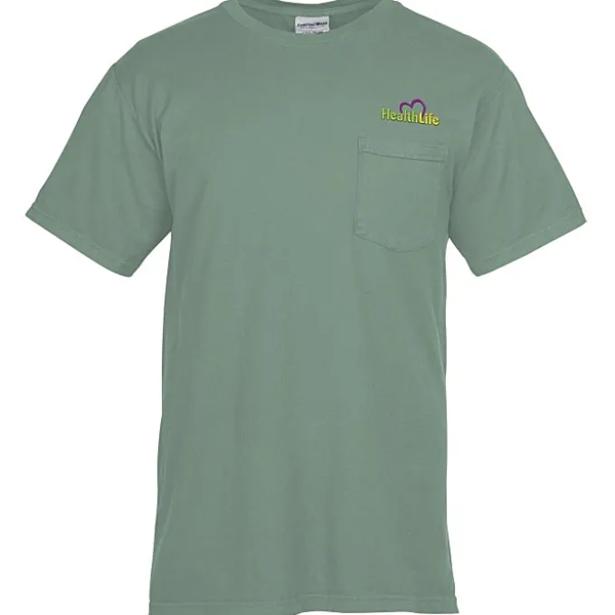 ComfortWash Garment-Dyed Pocket Tee - Embroidered