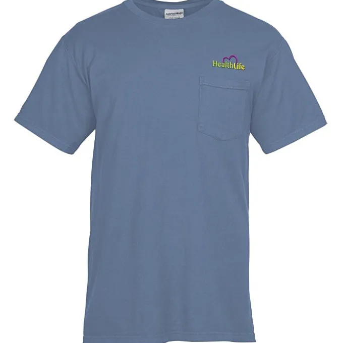 ComfortWash Garment-Dyed Pocket Tee - Embroidered