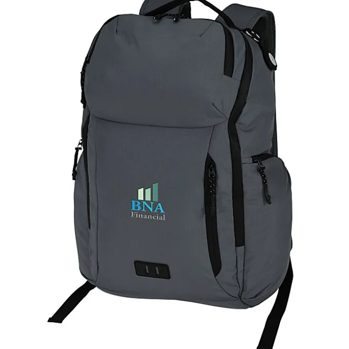 Compass Laptop Backpack - Embroidered