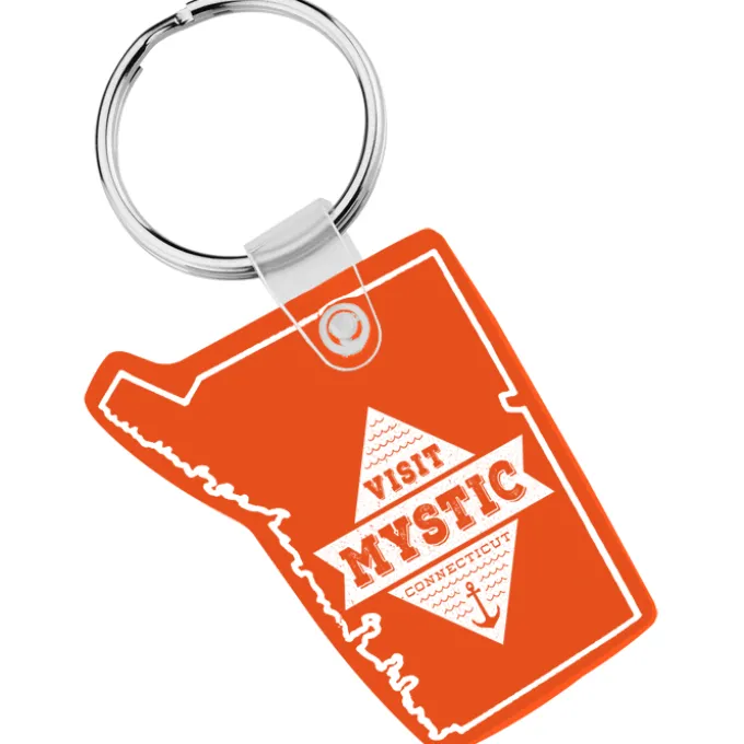 Connecticut Soft Keychain - Translucent