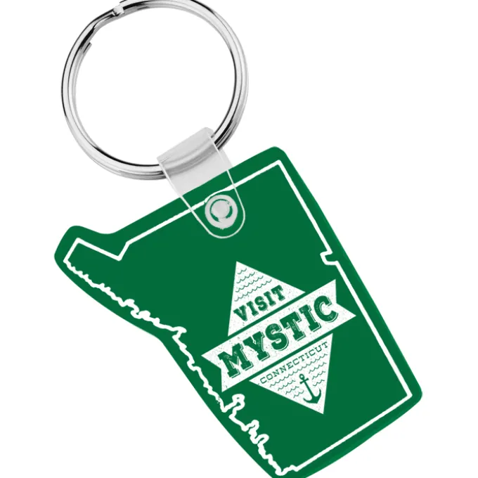 Connecticut Soft Keychain - Translucent