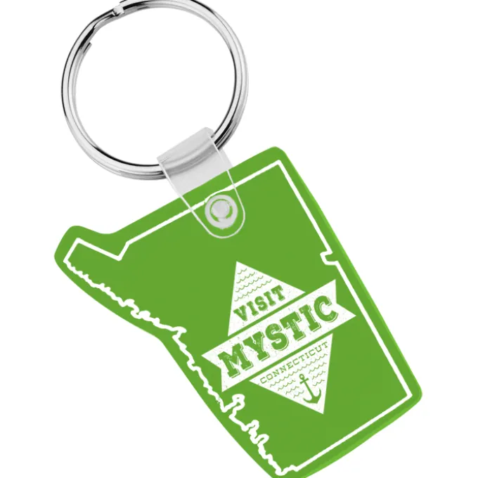 Connecticut Soft Keychain - Translucent