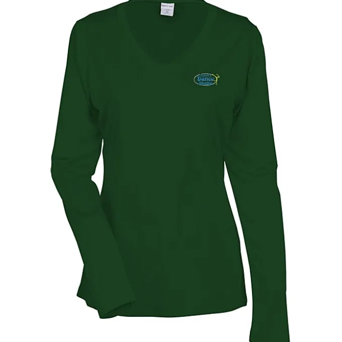 Contender Athletic LS V-Neck T-Shirt - Ladies' - Embroidered - 24 hr