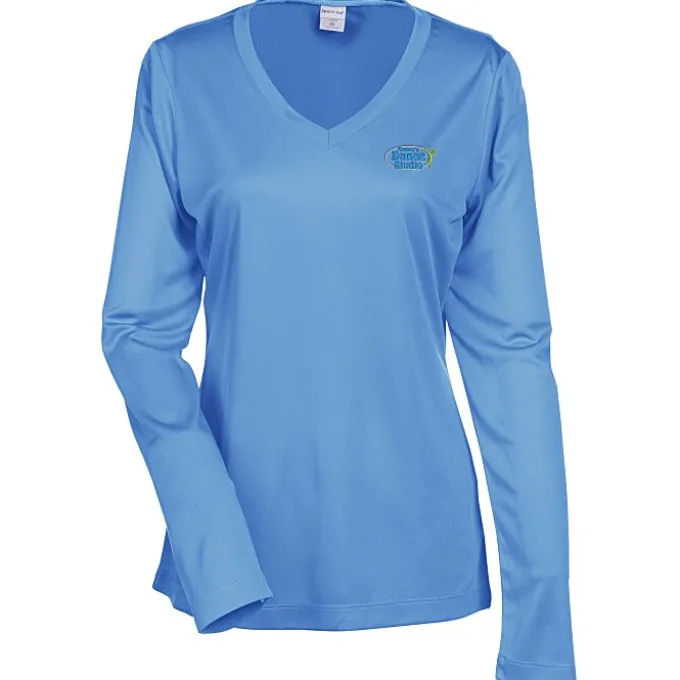 Contender Athletic LS V-Neck T-Shirt - Ladies' - Embroidered - 24 hr