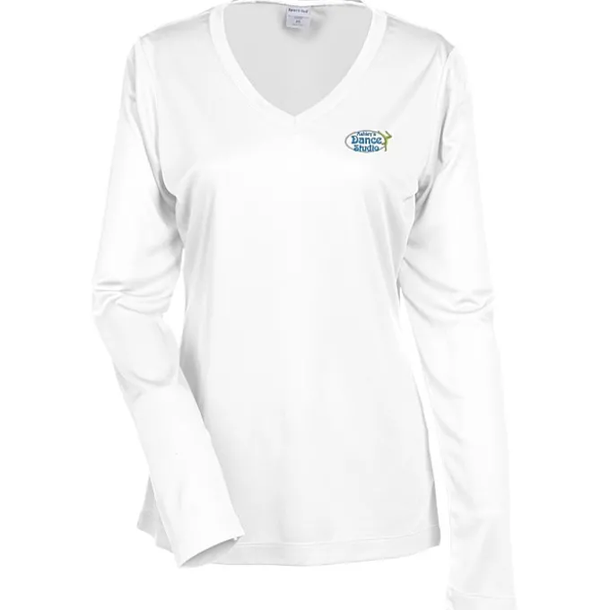 Contender Athletic LS V-Neck T-Shirt - Ladies' - Embroidered - 24 hr