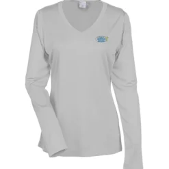Contender Athletic LS V-Neck T-Shirt - Ladies' - Embroidered - 24 hr