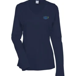 Contender Athletic LS V-Neck T-Shirt - Ladies' - Embroidered - 24 hr