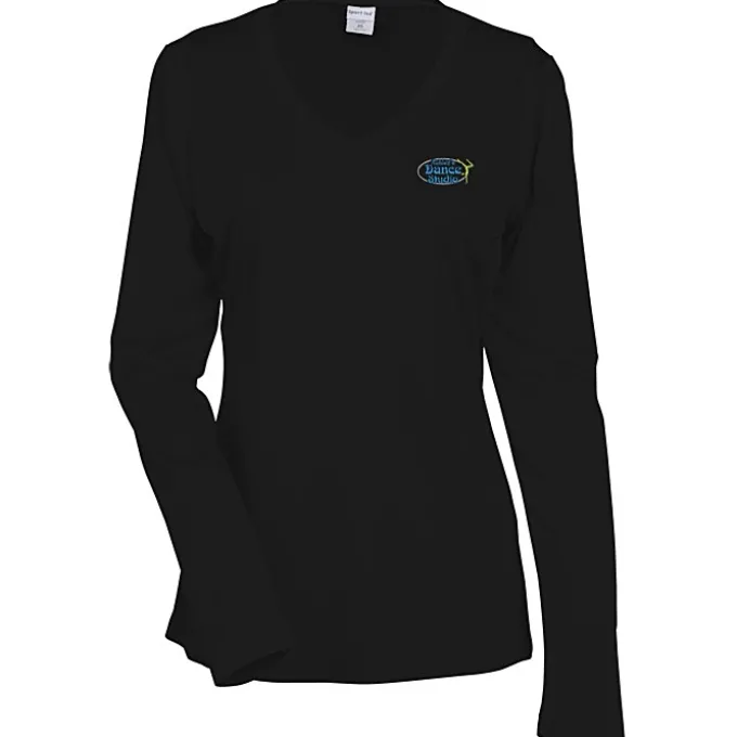 Contender Athletic LS V-Neck T-Shirt - Ladies' - Embroidered - 24 hr