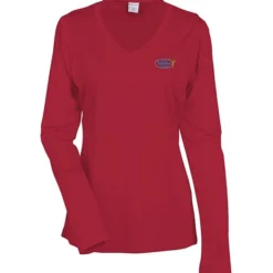 Contender Athletic LS V-Neck T-Shirt - Ladies' - Embroidered