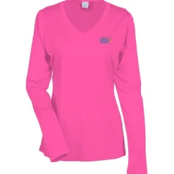 Contender Athletic LS V-Neck T-Shirt - Ladies' - Embroidered