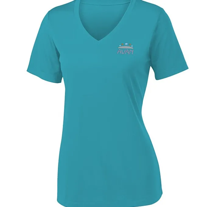 Contender Athletic V-Neck T-Shirt - Ladies' - Embroidered - 24 hr