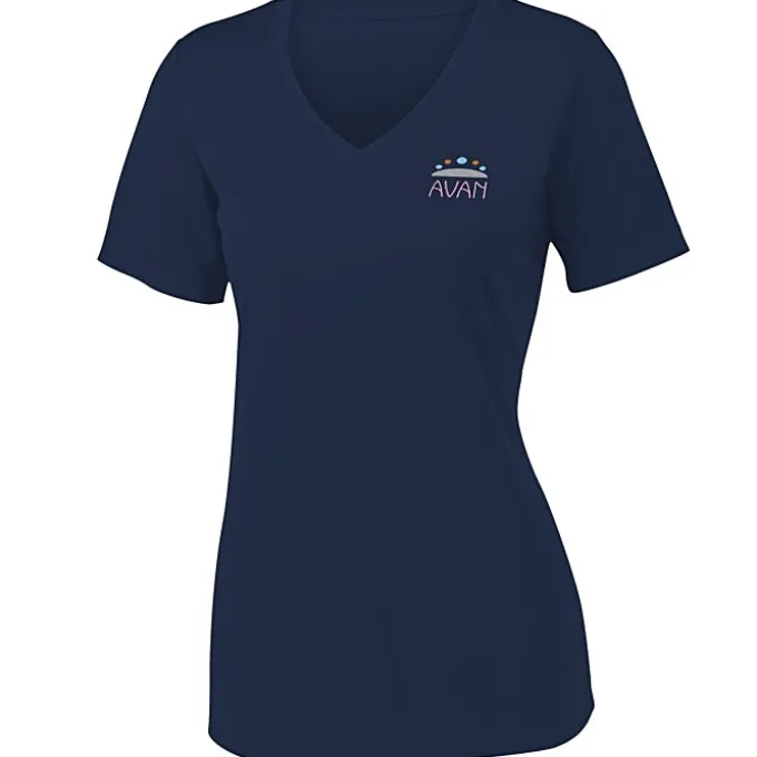Contender Athletic V-Neck T-Shirt - Ladies' - Embroidered - 24 hr