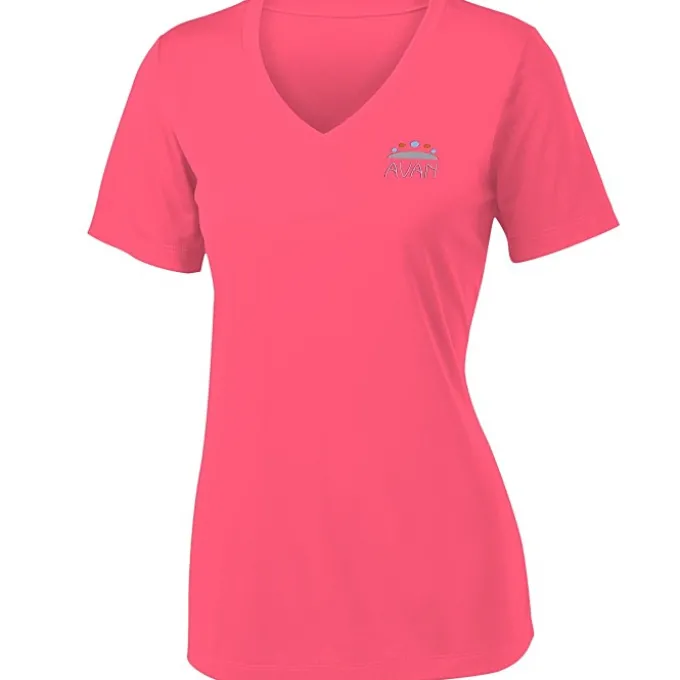 Contender Athletic V-Neck T-Shirt - Ladies' - Embroidered - 24 hr