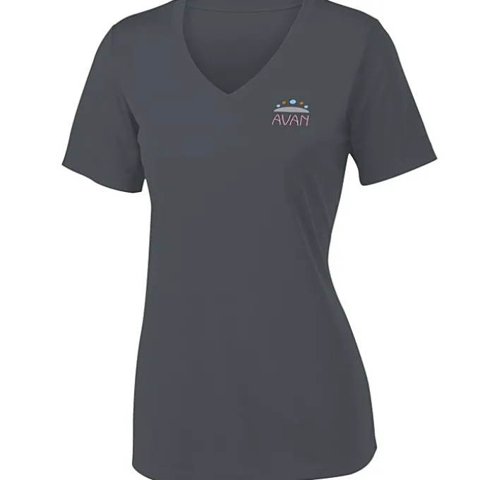 Contender Athletic V-Neck T-Shirt - Ladies' - Embroidered - 24 hr
