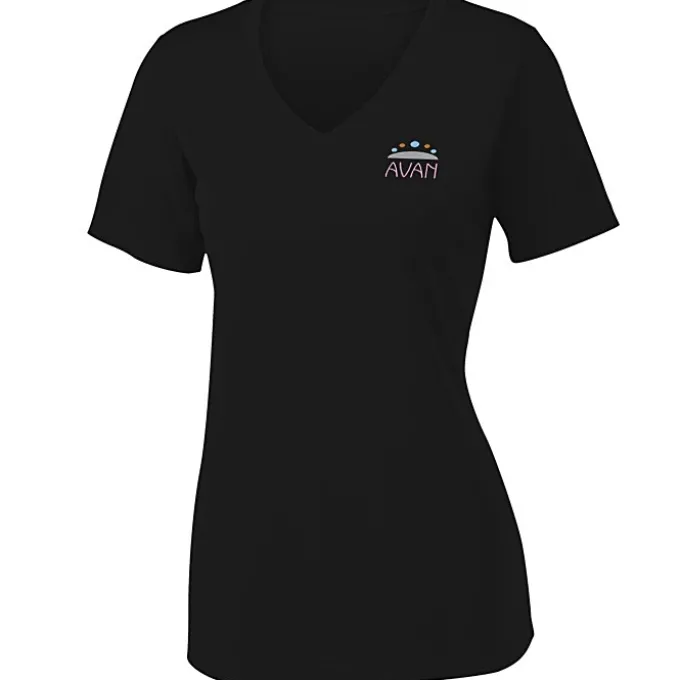 Contender Athletic V-Neck T-Shirt - Ladies' - Embroidered - 24 hr