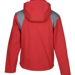 Contrasting Color Hooded Soft Shell Jacket - Men's
