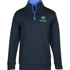 Contrast Zipper Performance 1/4-Zip Pullover